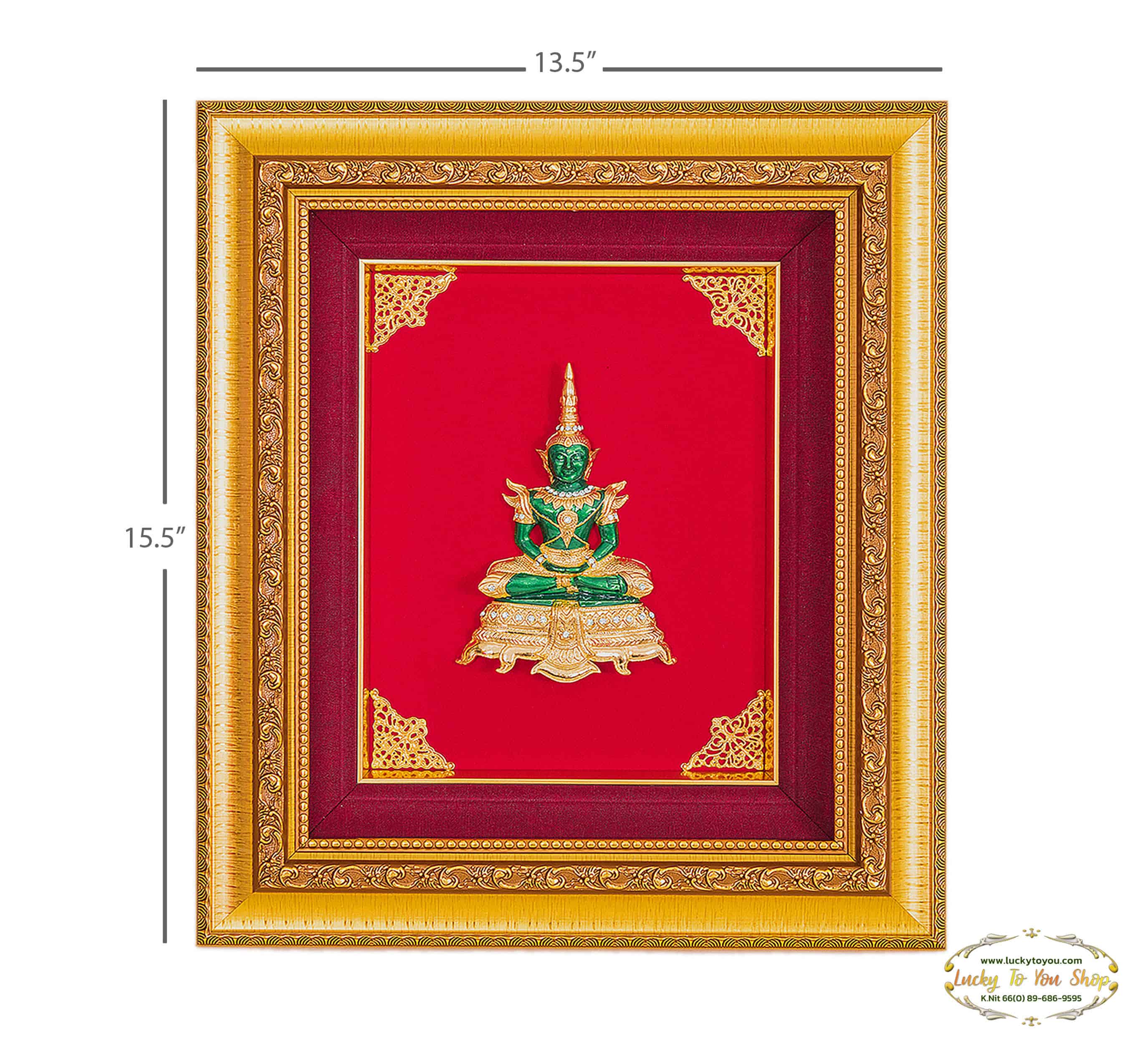 กรอบหุ้มผ้าไหมพระแก้ว