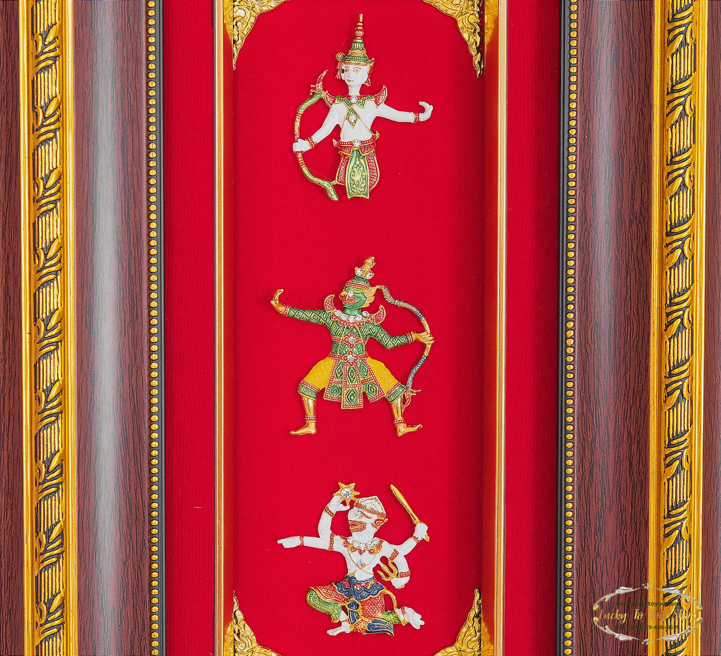 กรอบ3ช่องลายไทยชุดรามเกียรติ์