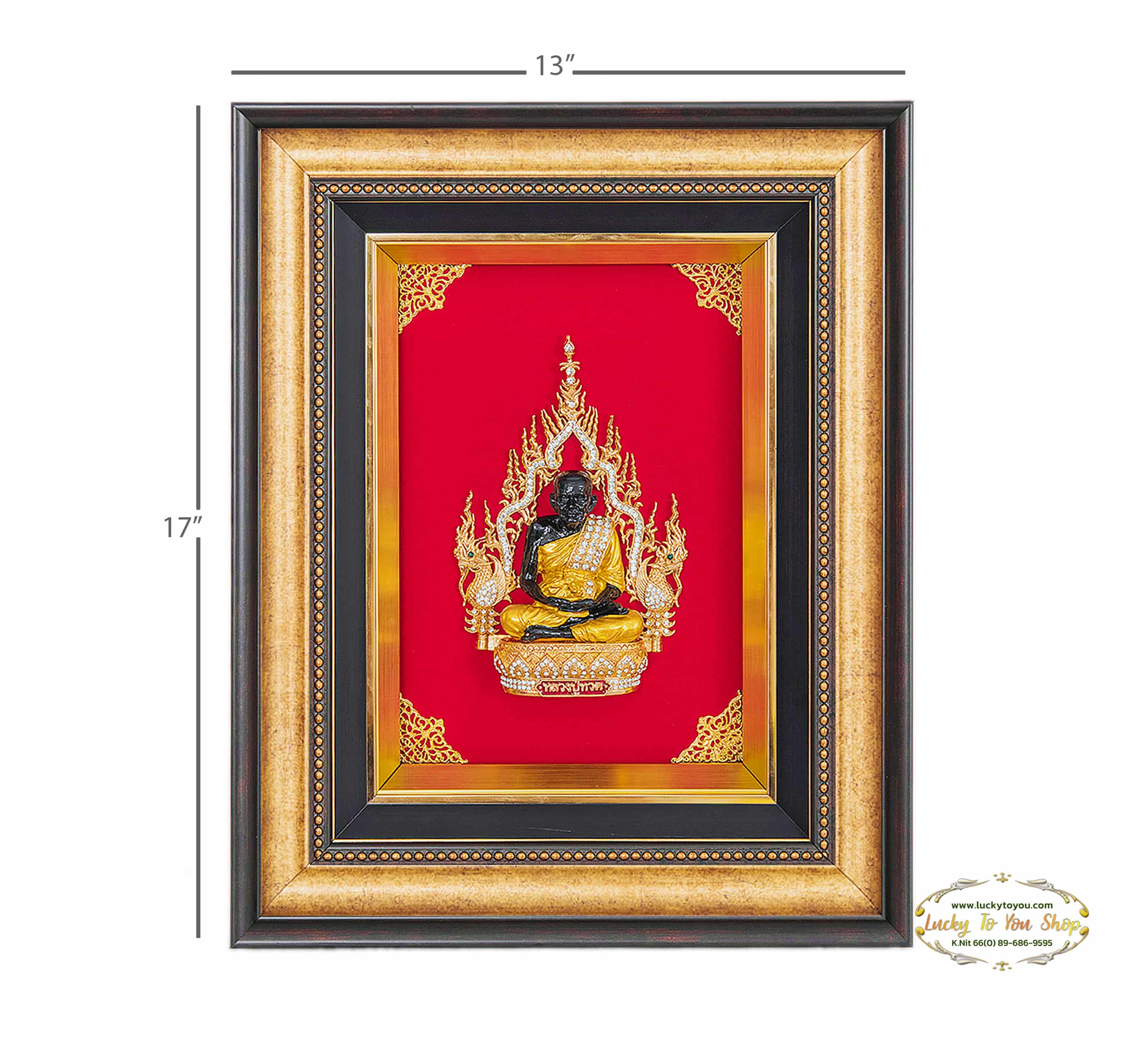 กรอบทองรมดำหลวงปู่ทวด