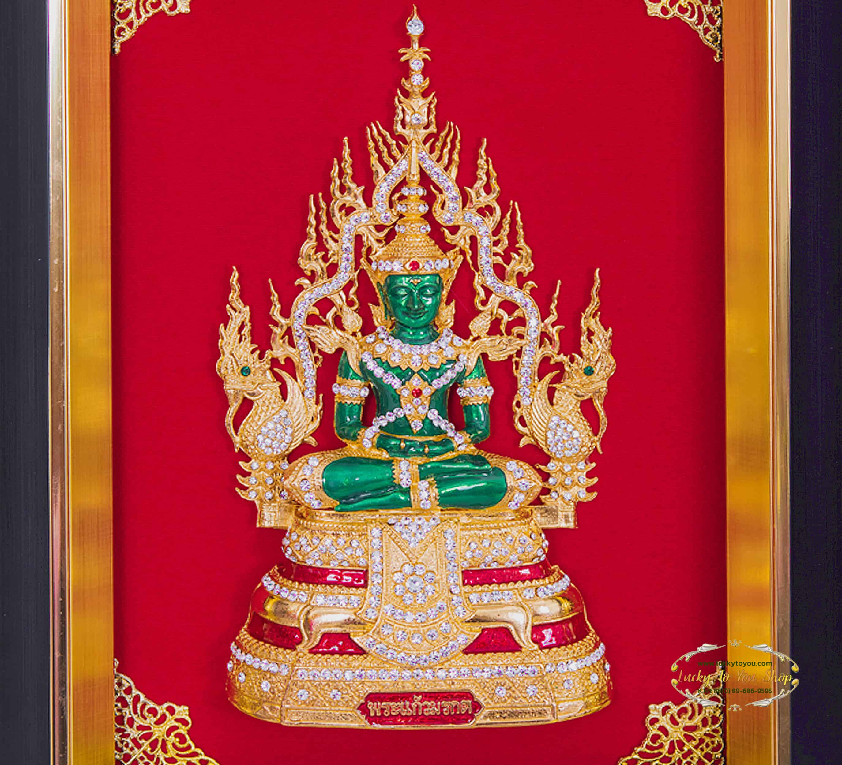 กรอบทองรมดำพระแก้ว