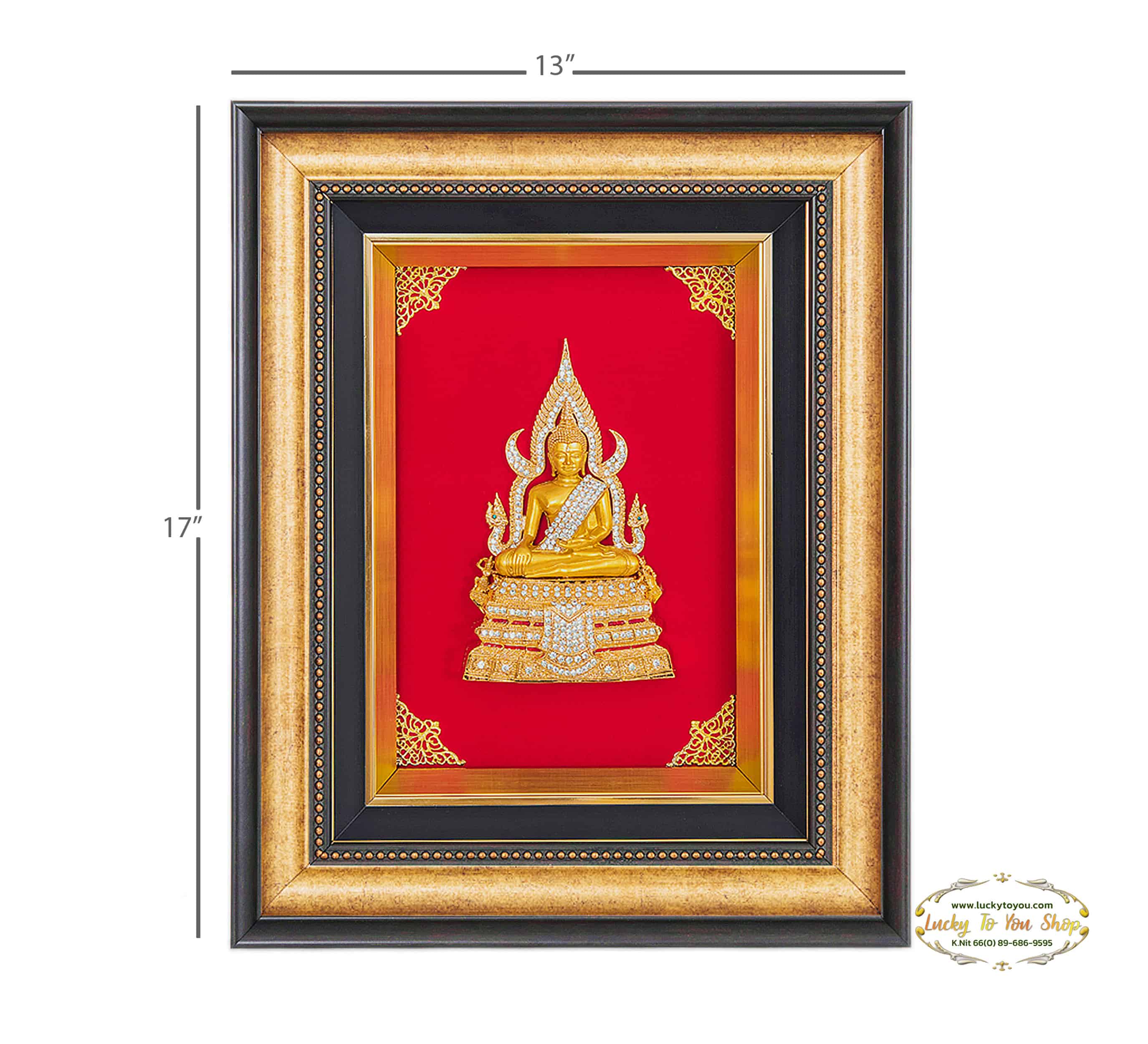 กรอบทองรมดำพระชินราช 