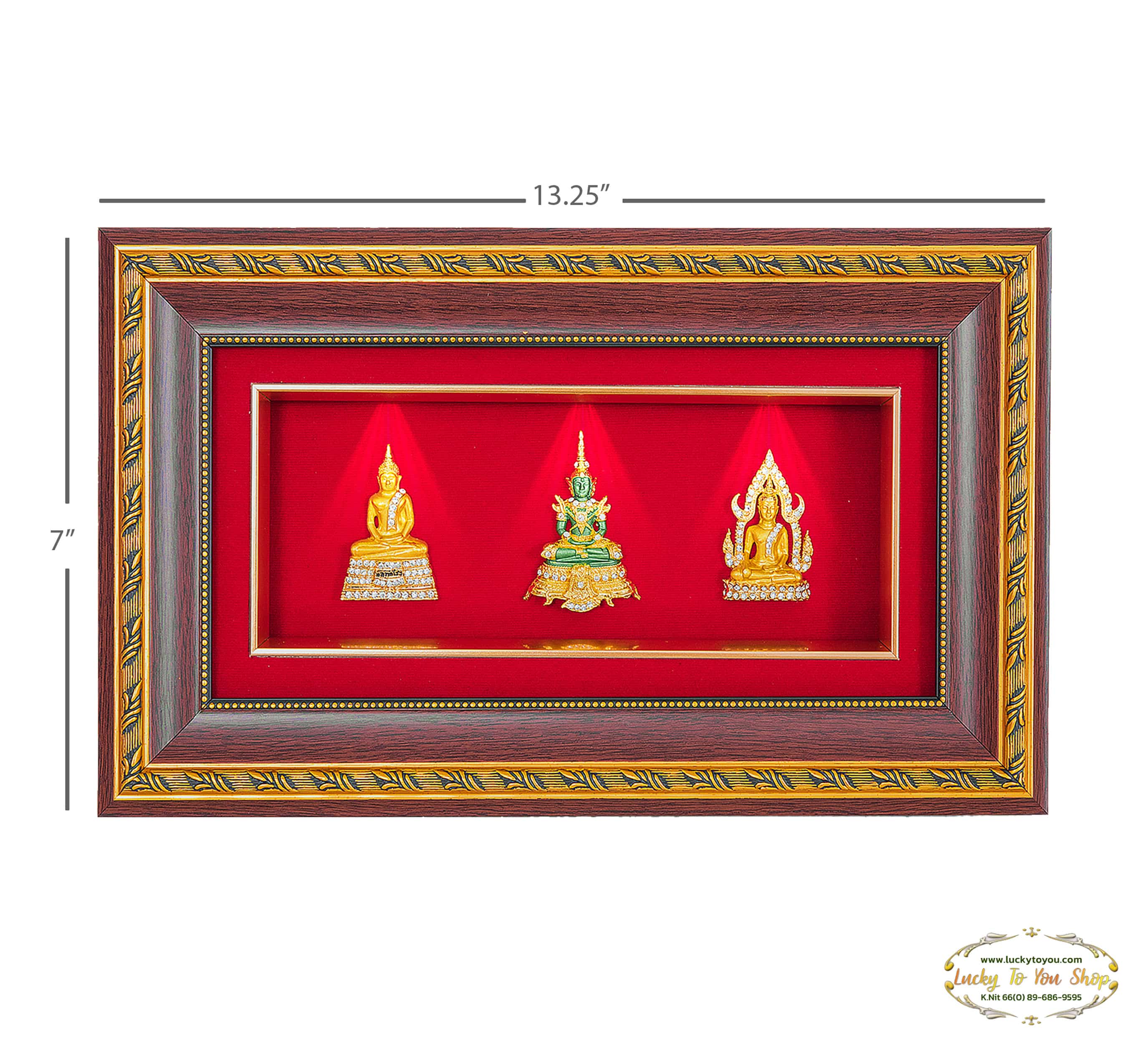 กรอบ 3 ช่องประดับไฟพระคู่บ้าน 