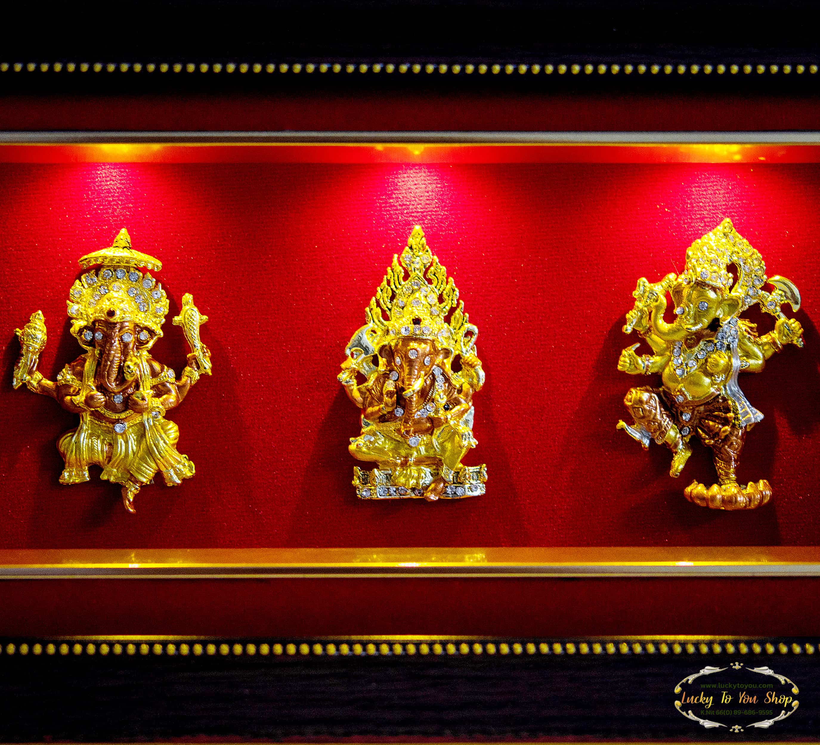 กรอบ 3 ช่องประดับไฟพระพิฆเนศ