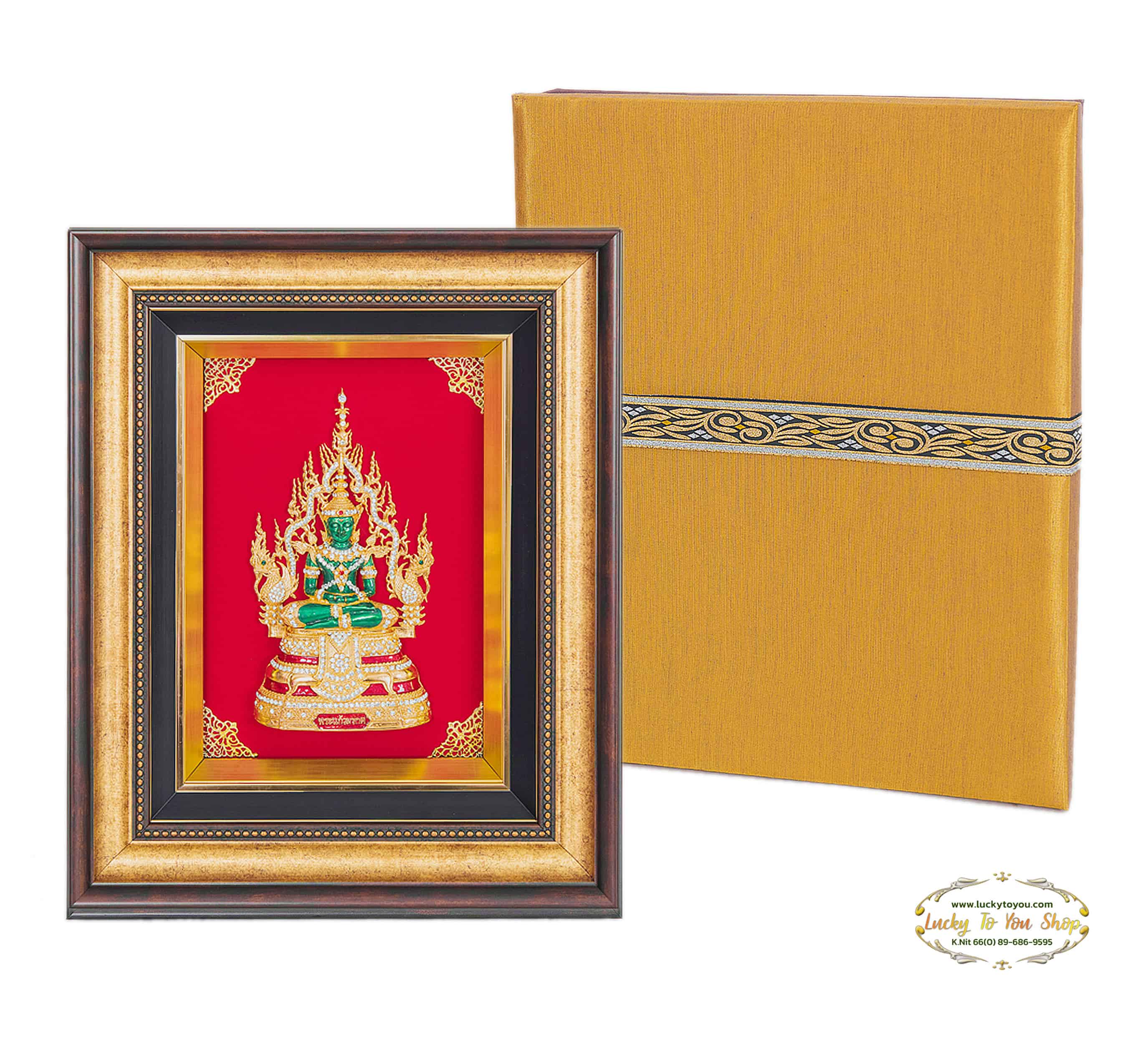 กรอบทองรมดำพระแก้ว