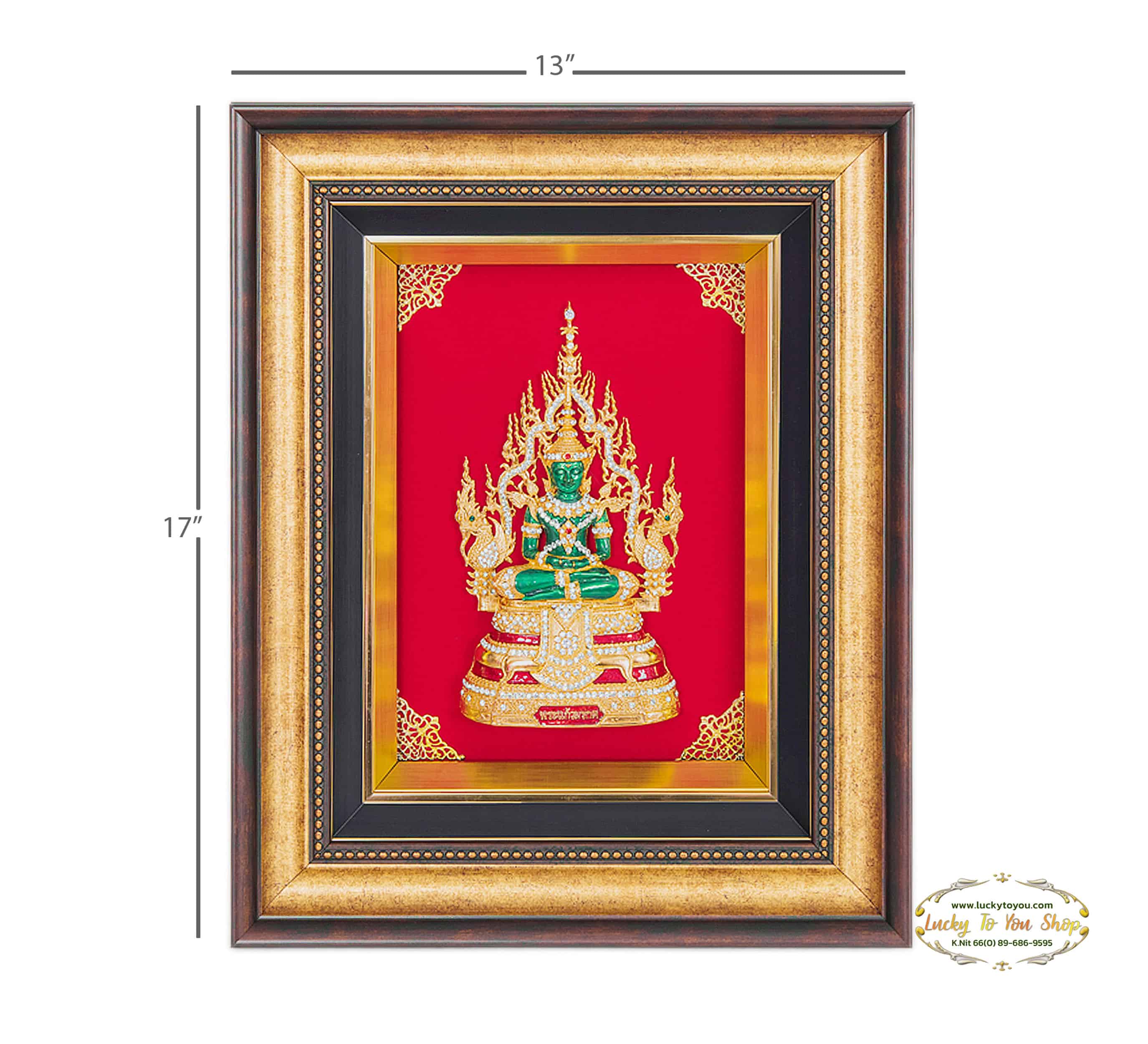 กรอบทองรมดำพระแก้ว