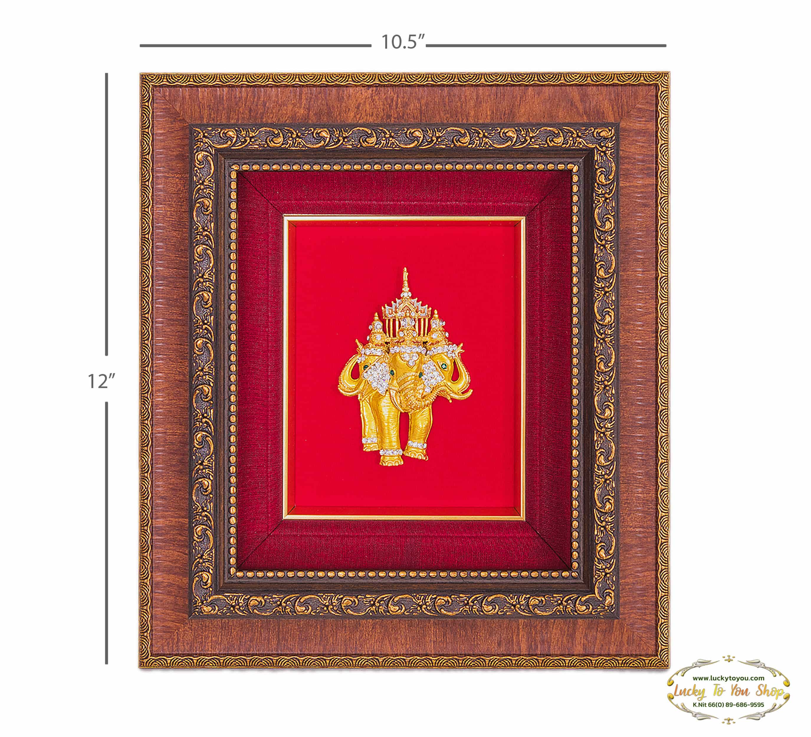 กรอบหุ้มผ้าไหมช้าง3เศียร