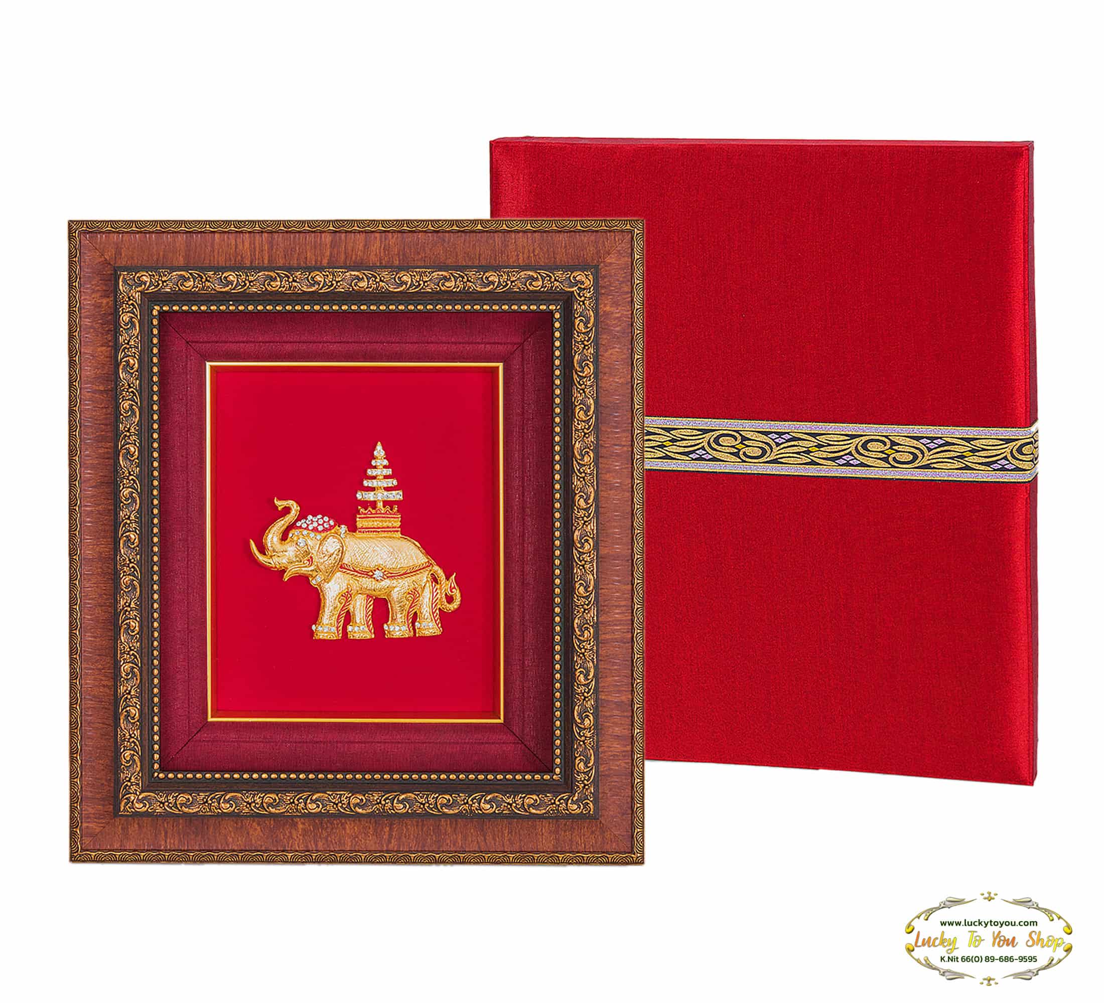 กรอบหุ้มผ้าไหมช้างฉัตร