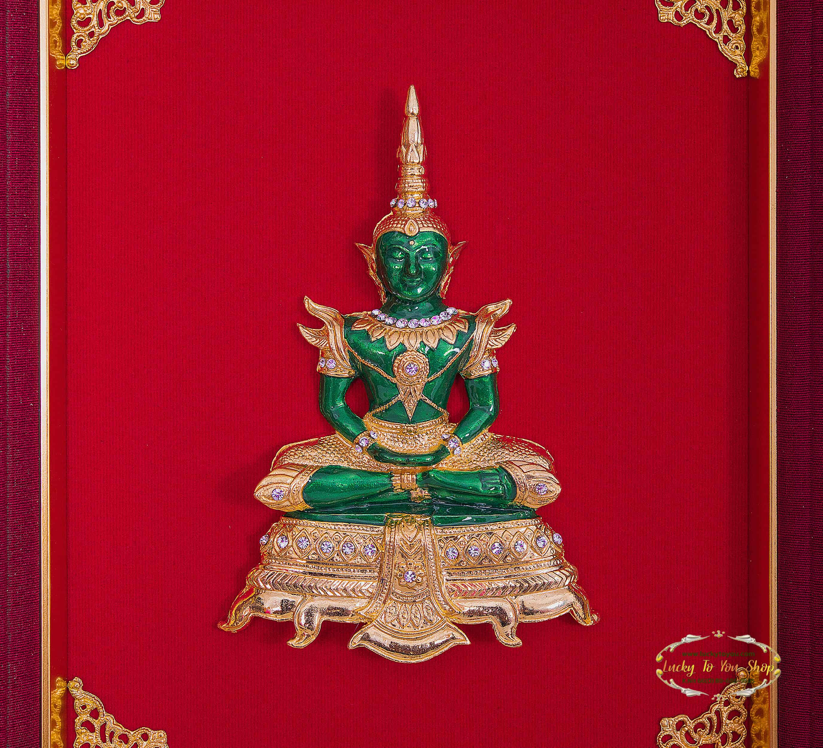 กรอบหุ้มผ้าไหมพระแก้ว