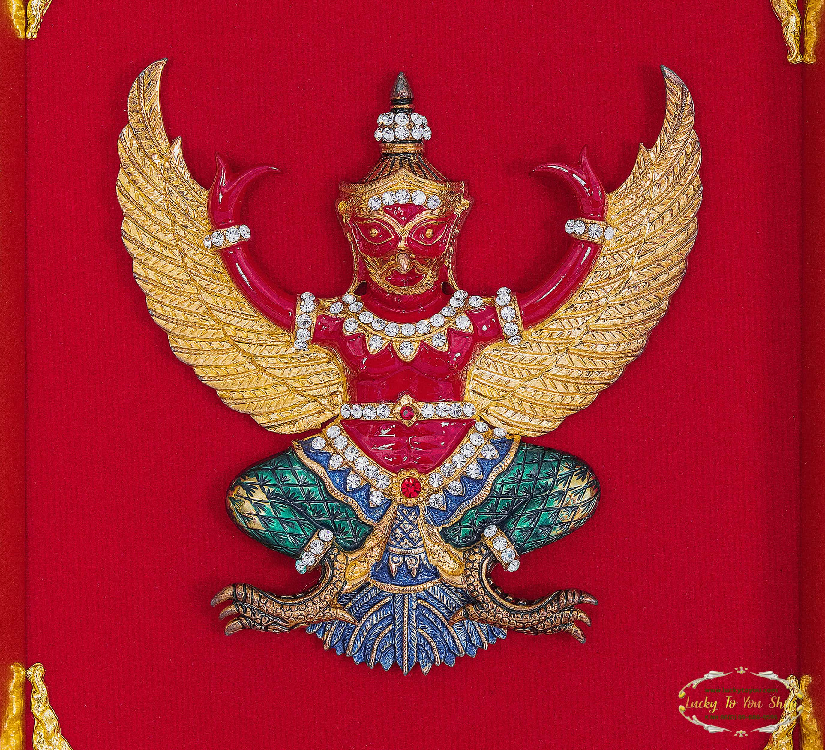 กรอบทองรมดำครุฑ