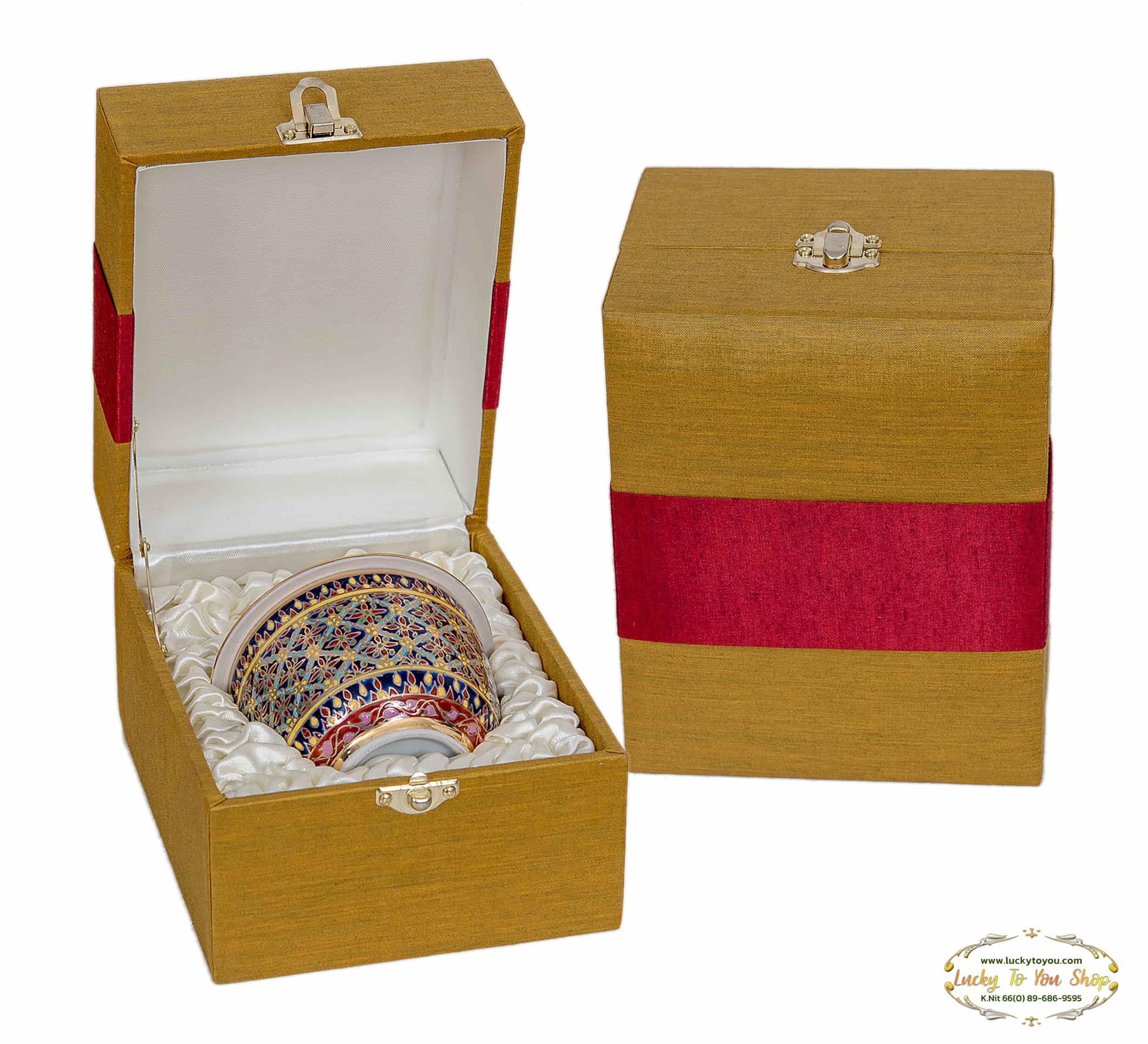 โถ 2 นิ้ว พิกุลเขียวน้ำเงิน