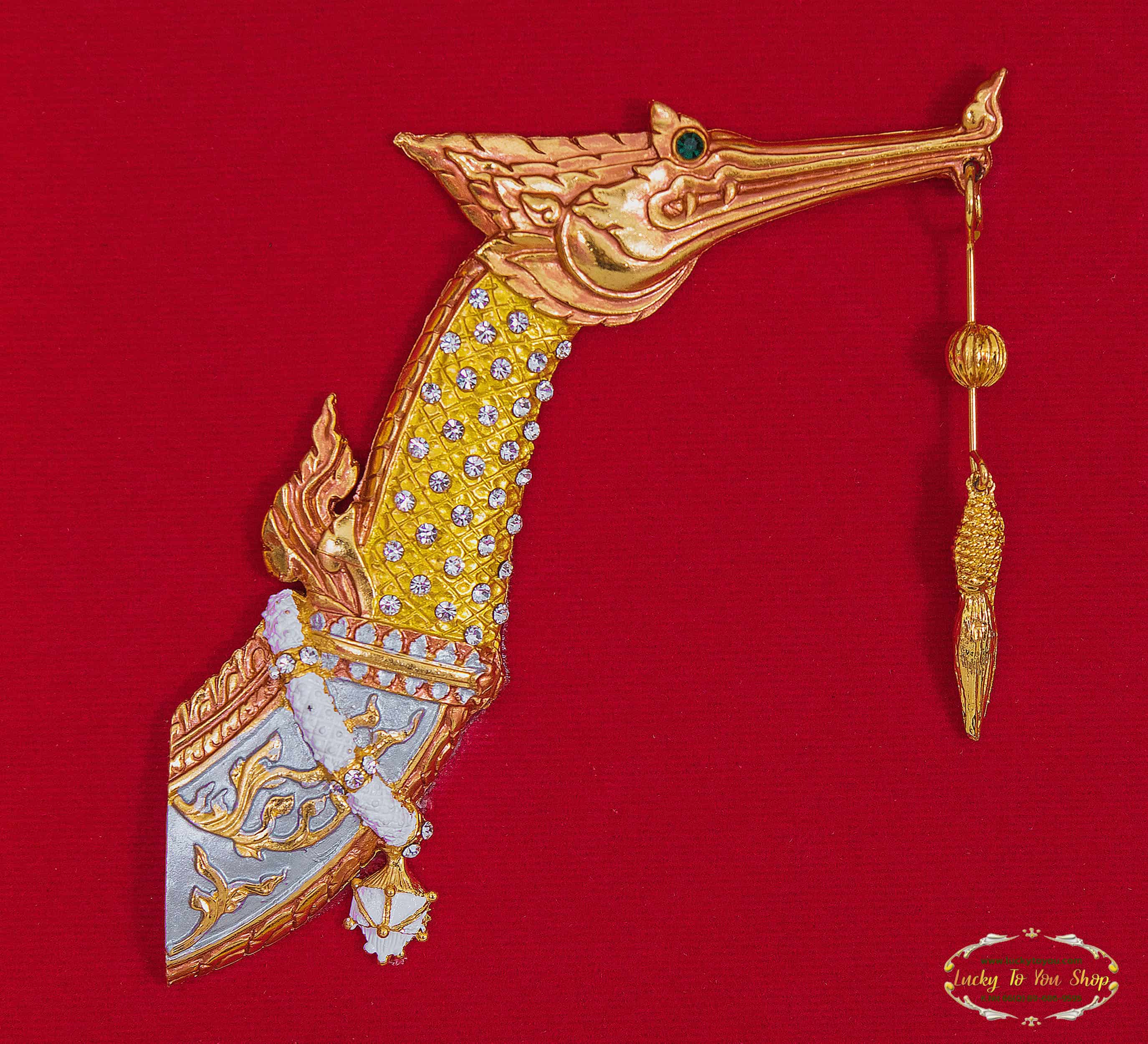 กรอบหุ้มผ้าไหมหัวหงส์