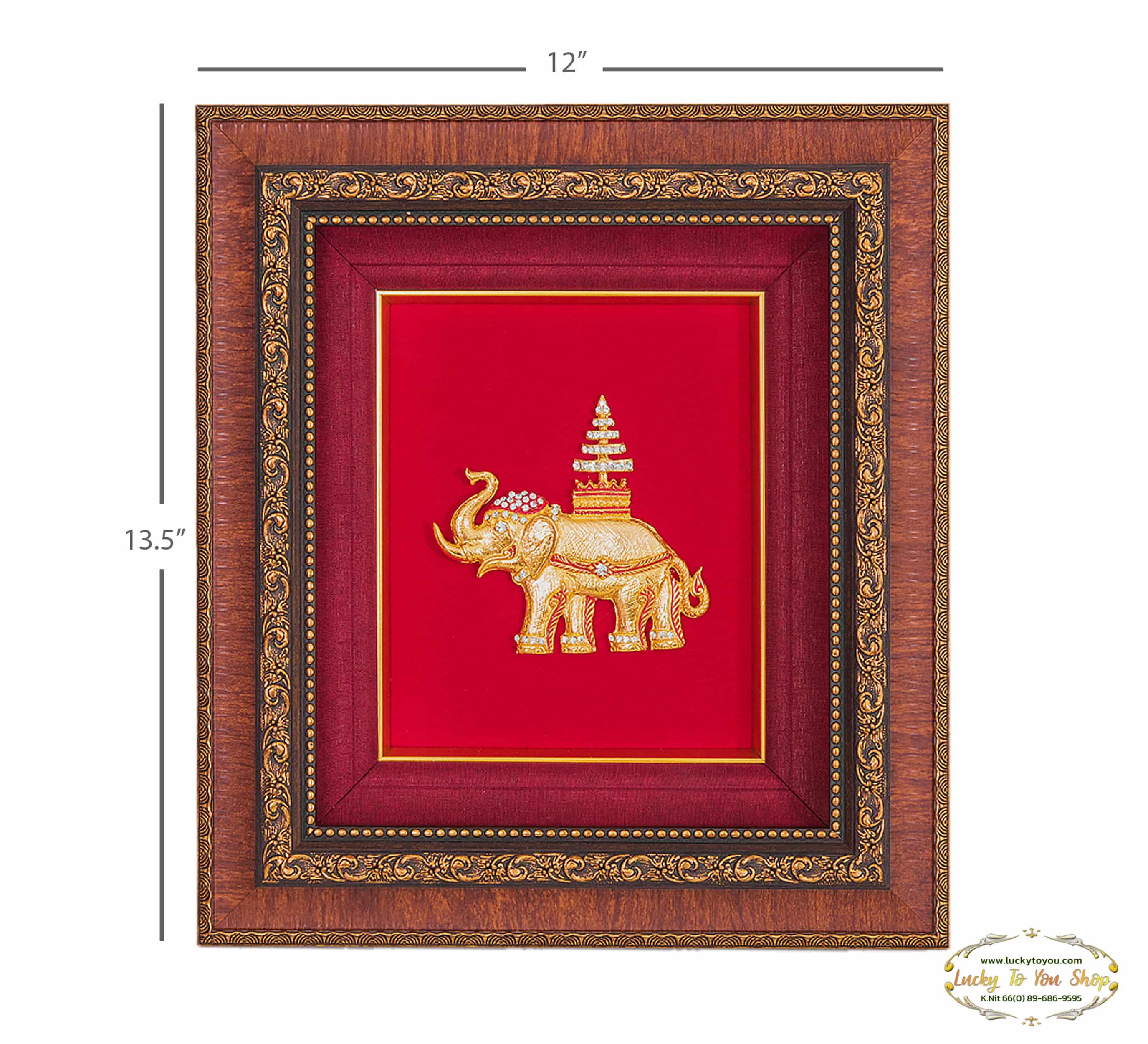 กรอบหุ้มผ้าไหมช้างฉัตร