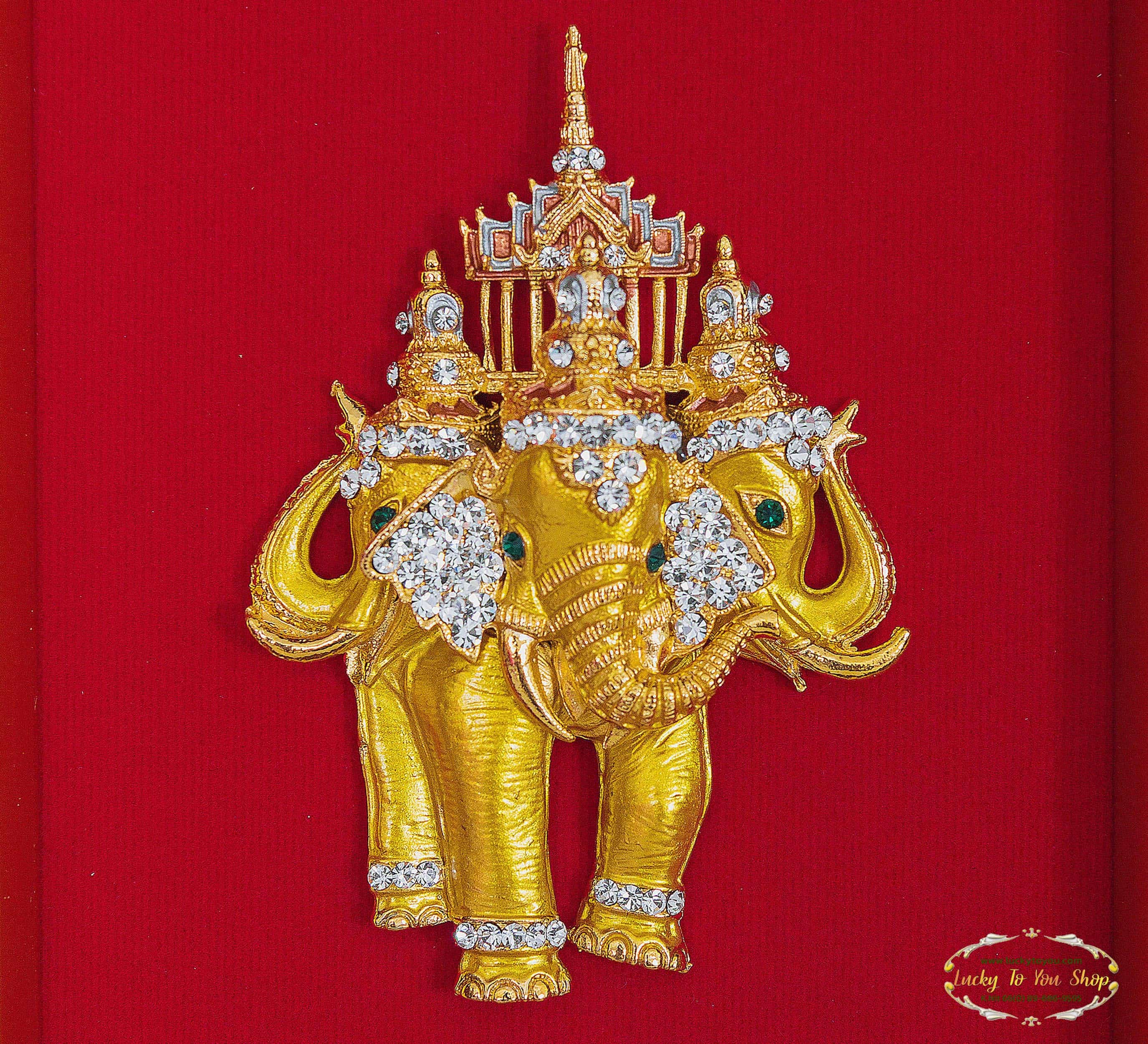 กรอบหุ้มผ้าไหมช้าง3เศียร