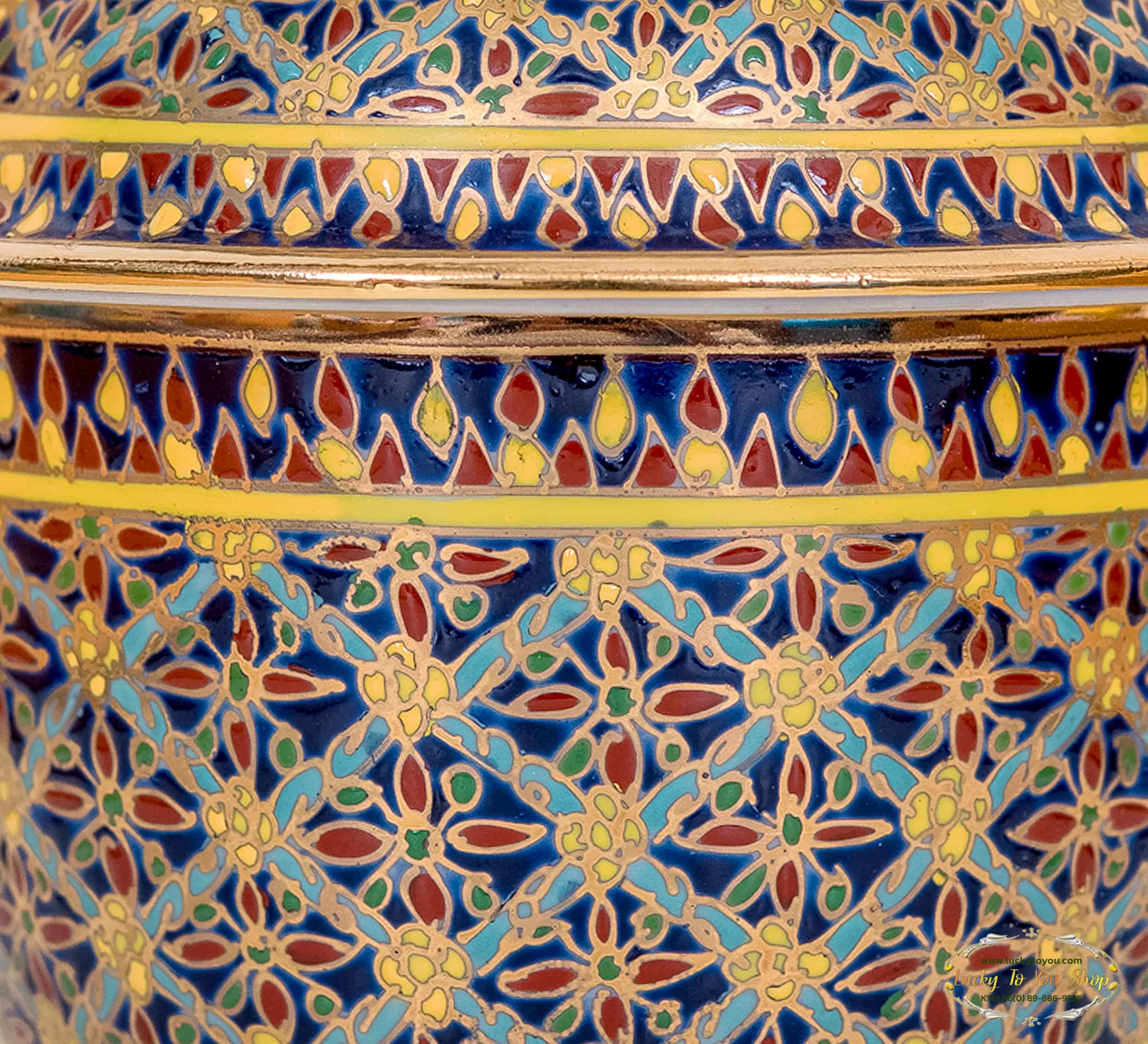 โถ 2 นิ้ว พิกุลเขียวน้ำเงิน