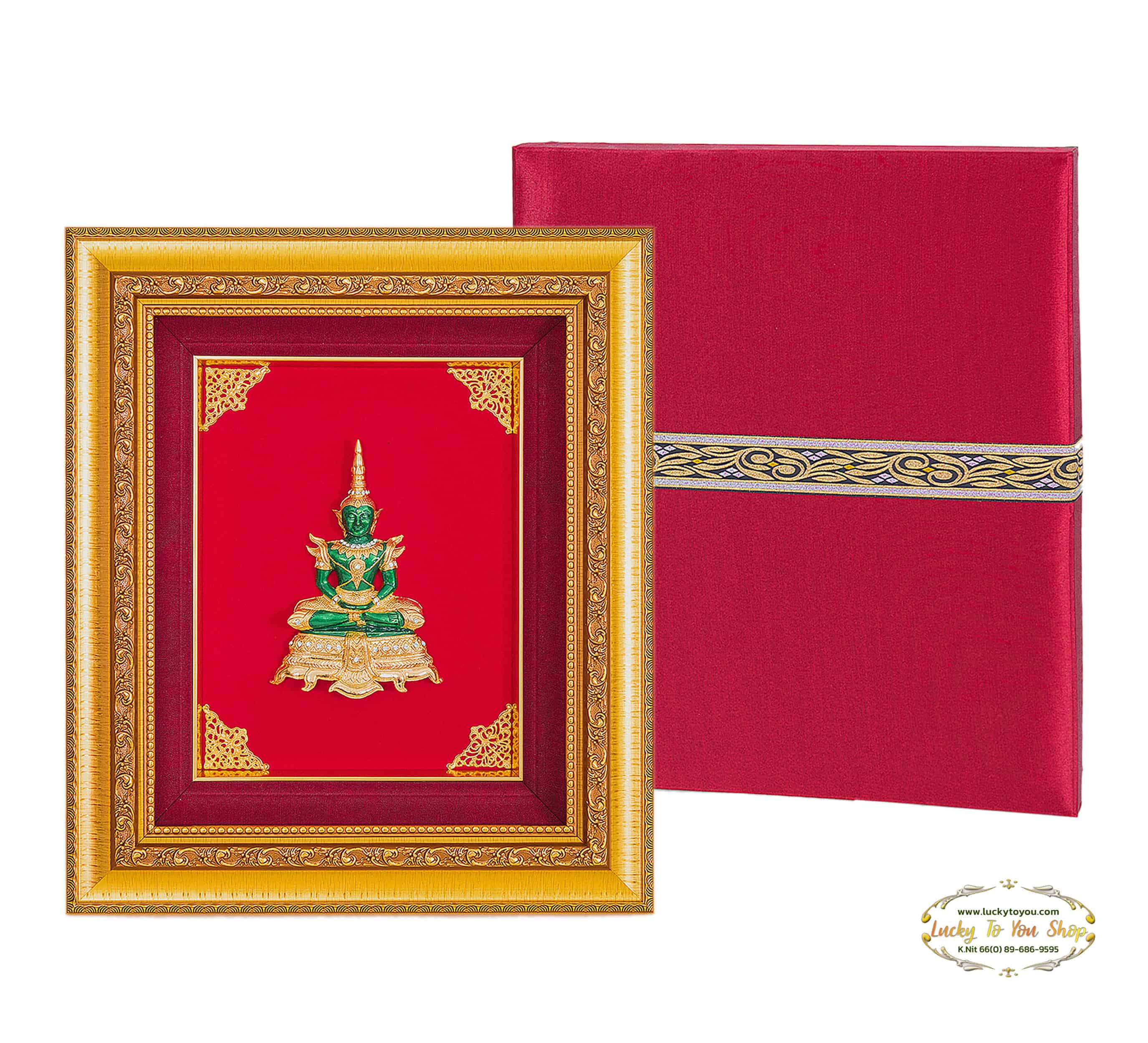 กรอบหุ้มผ้าไหมพระแก้ว