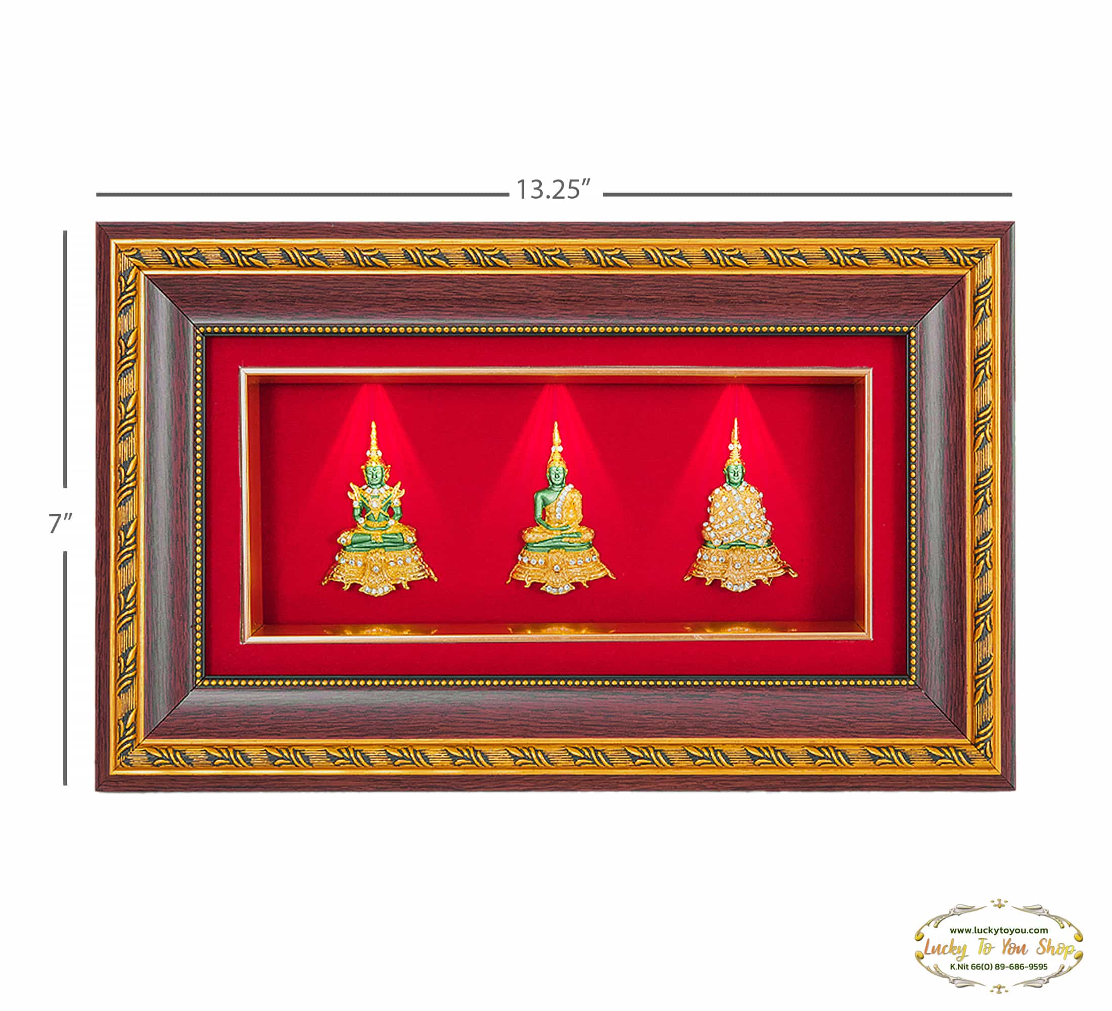 กรอบ 3 ช่องประดับไฟพระแก้ว 3 ฤดู