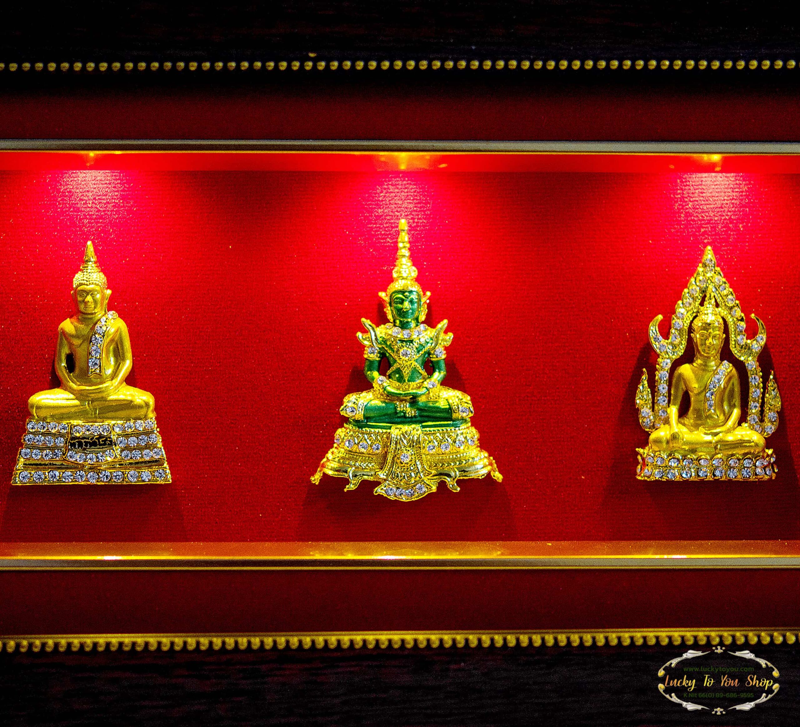 กรอบ 3 ช่องประดับไฟพระคู่บ้าน