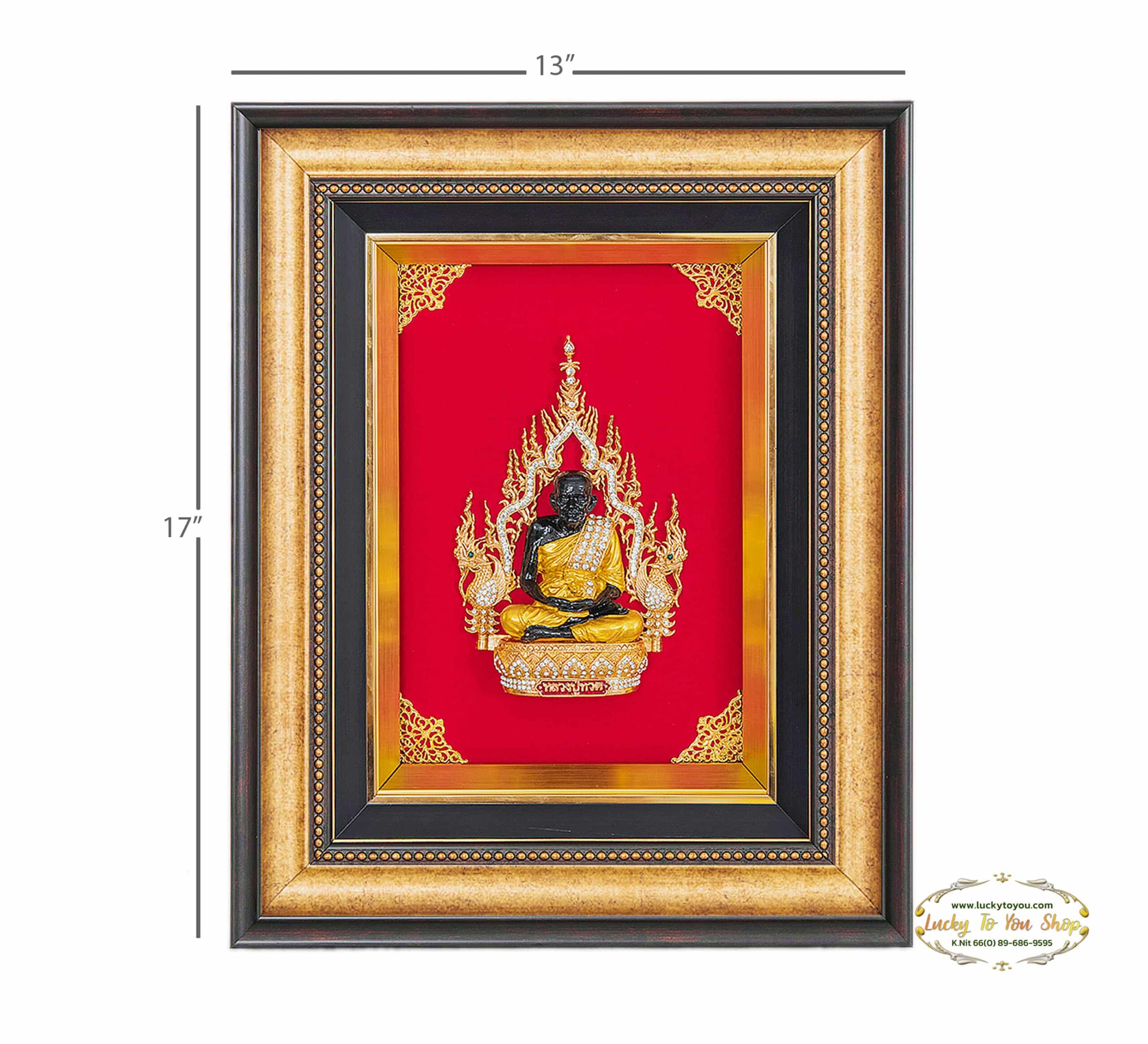 กรอบทองรมดำหลวงปู่ทวด