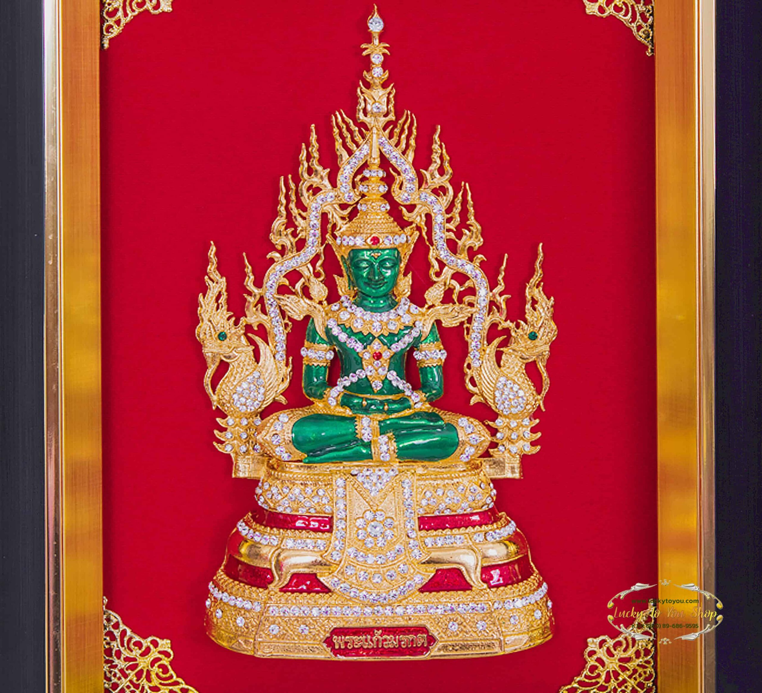 กรอบทองรมดำพระแก้ว