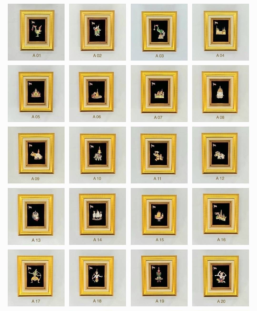 กรอบทองลายไทย A14