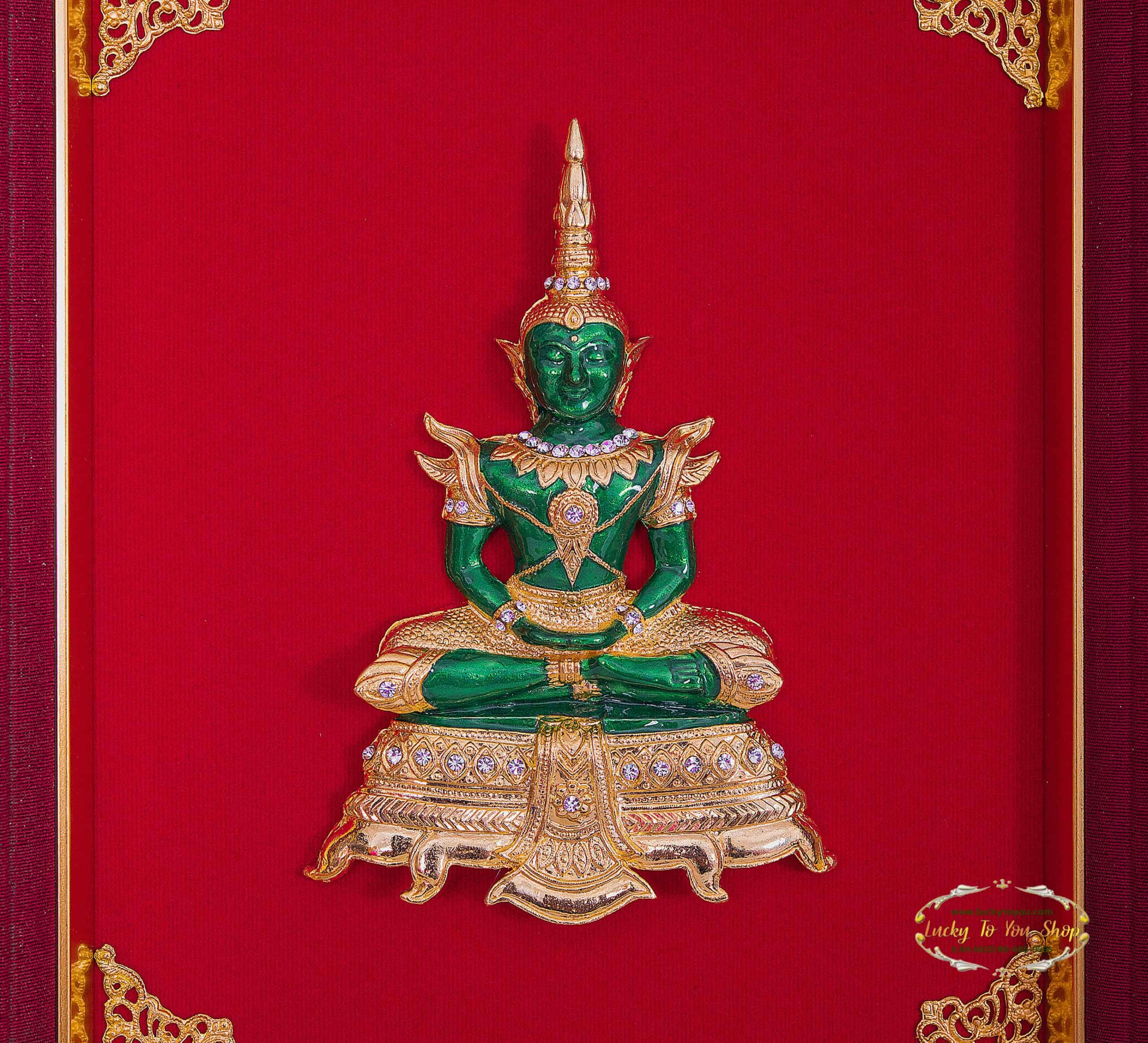 กรอบหุ้มผ้าไหมพระแก้ว